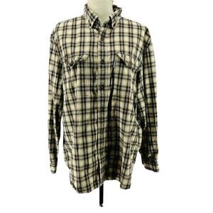Carhartt Fort Plaid Button Front Relaxed Fit Shirt Men Size Large